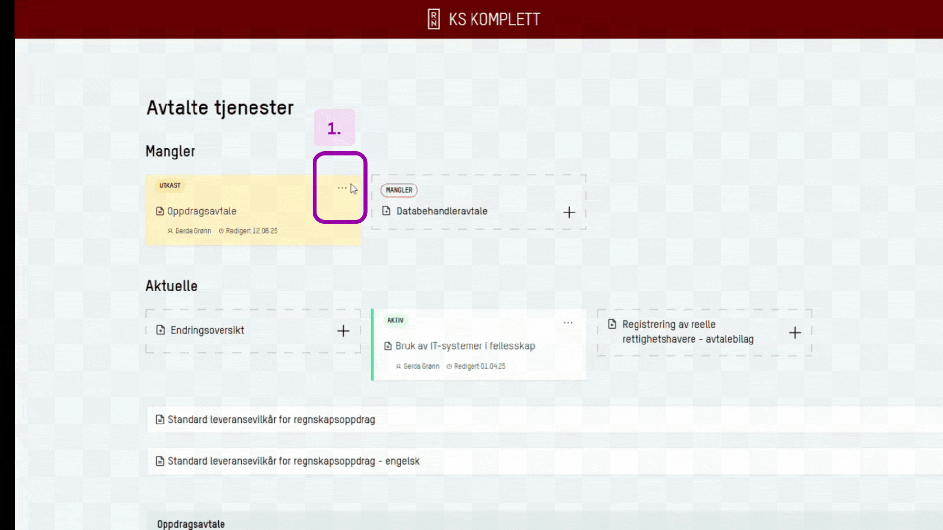 GIF: Oppdater dokumentstatus