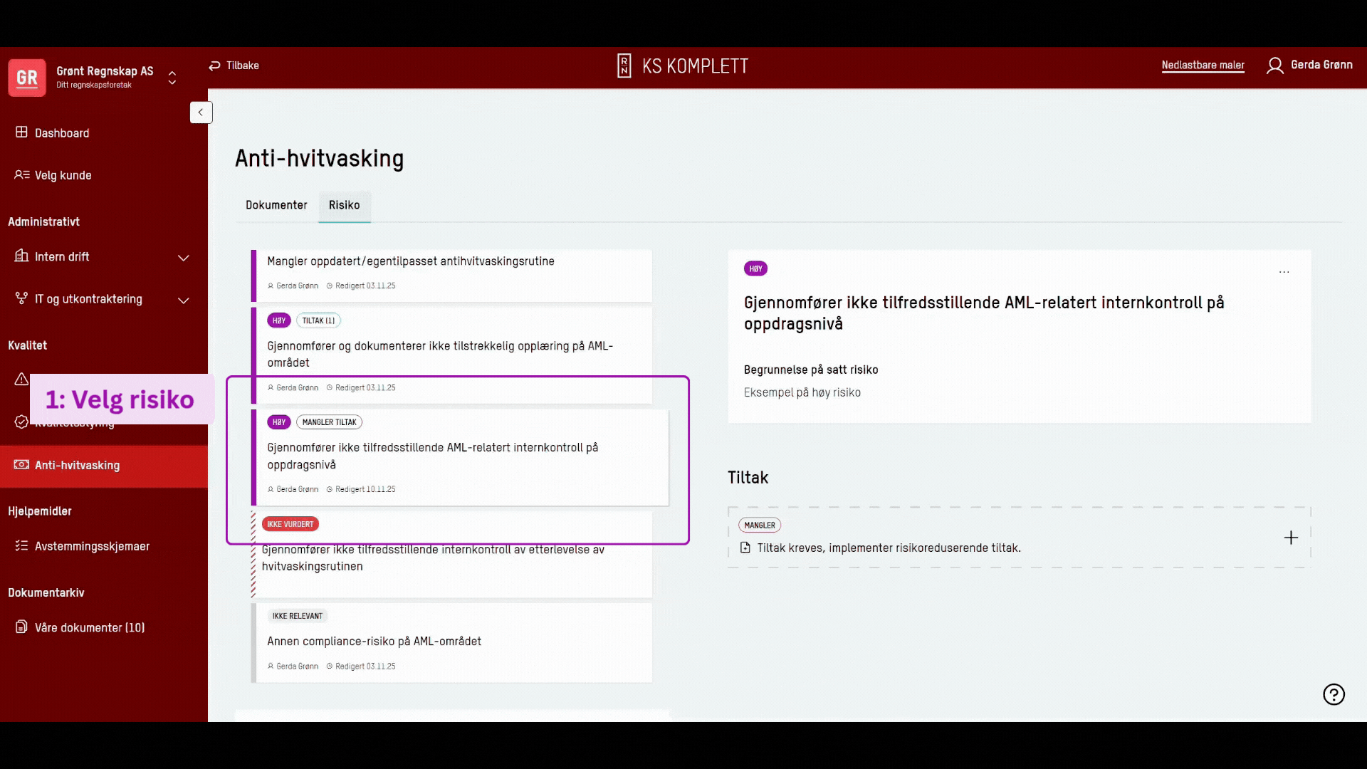 Hvordan opprette tiltak?